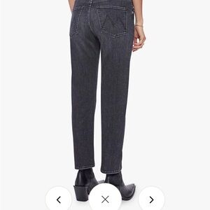 MOTHER The Ditcher. Zip fly, ankle length, relaxed fit.  Black hue with fading.